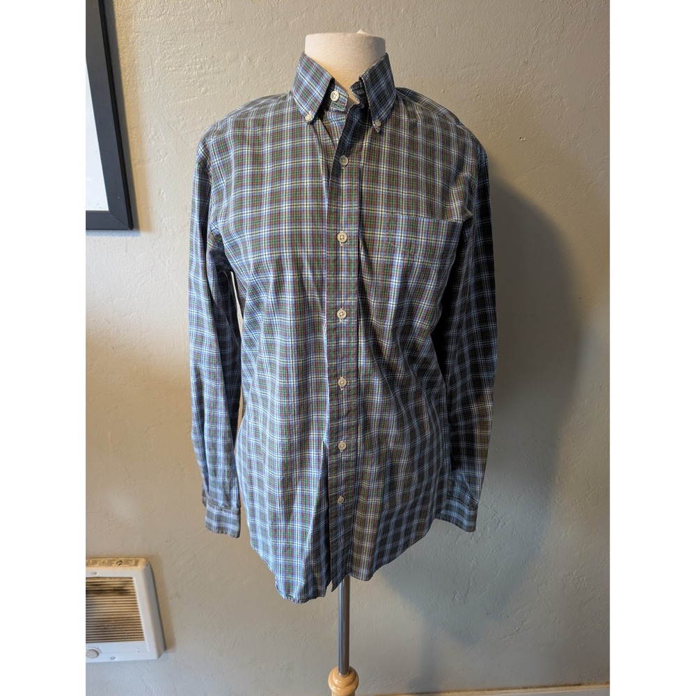 Ralph Lauren‎ mens button down size M Plaid custom fit 100% Cotton